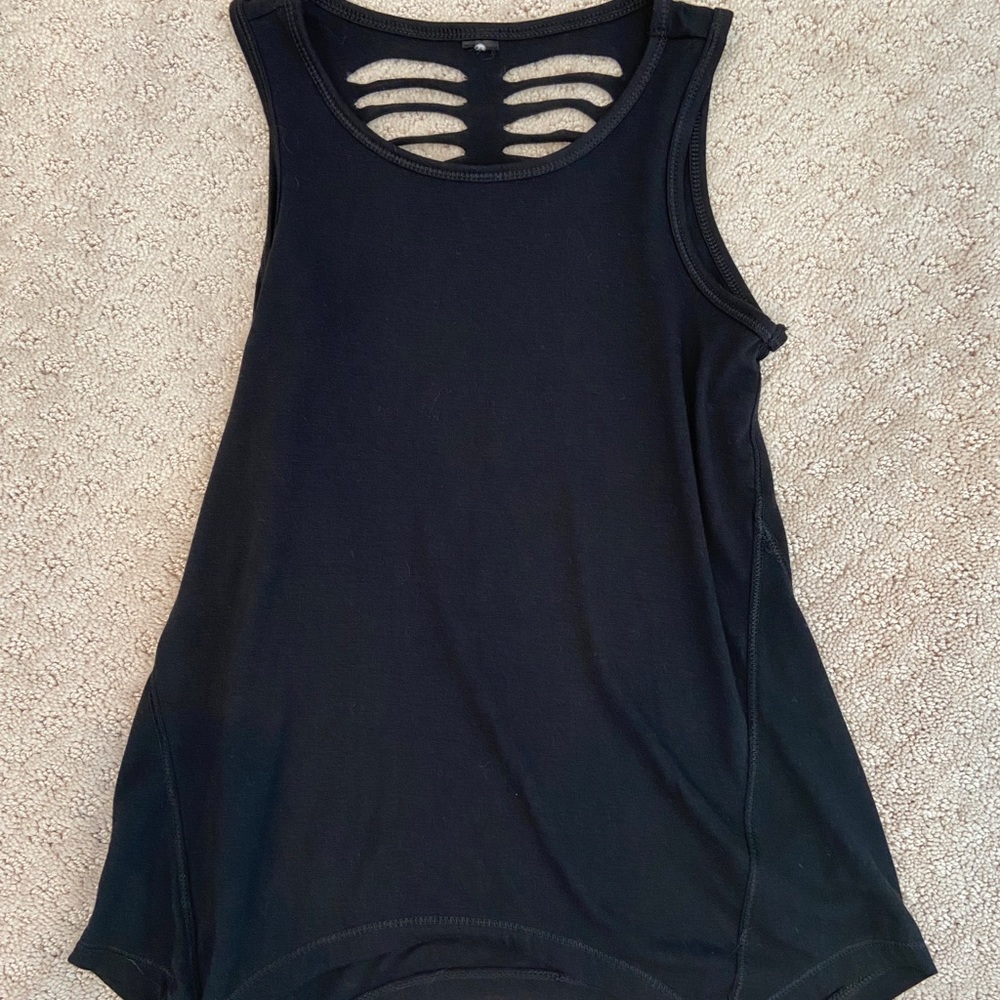 Black tank top w/ cutouts